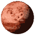 rotating Mars planet